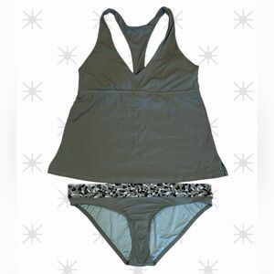 Carve Designs LA Jolla Women's Tankini Moss Color, Size XL